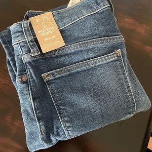 Size 26 - Madewell 9” Mid-Rise Skinny Jeans - brand new with tags